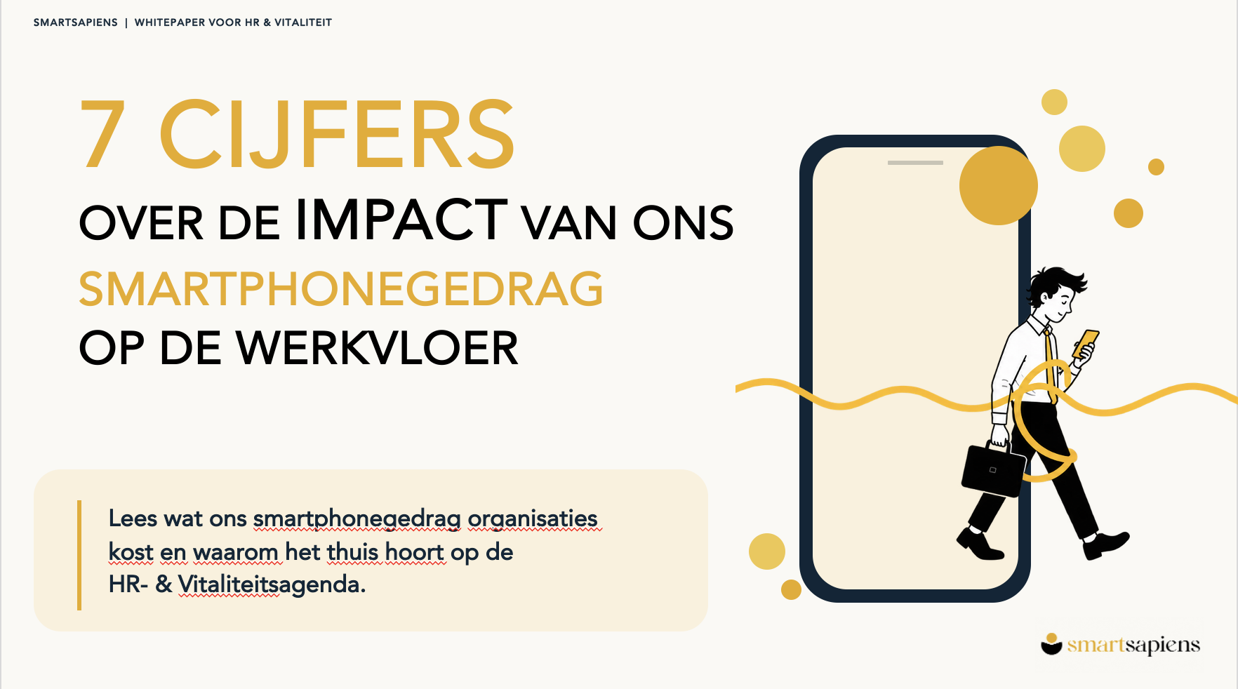 Cover van de whitepaper 7 cijfers over de impact van ons smartphonegedrag op de werkvloer